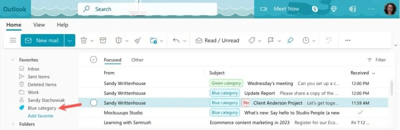 Favorite-Category-Outlook-Web-800x260.jpg كيفية استخدام فئات Microsoft Outlook لتنظيم البريد الإلكتروني