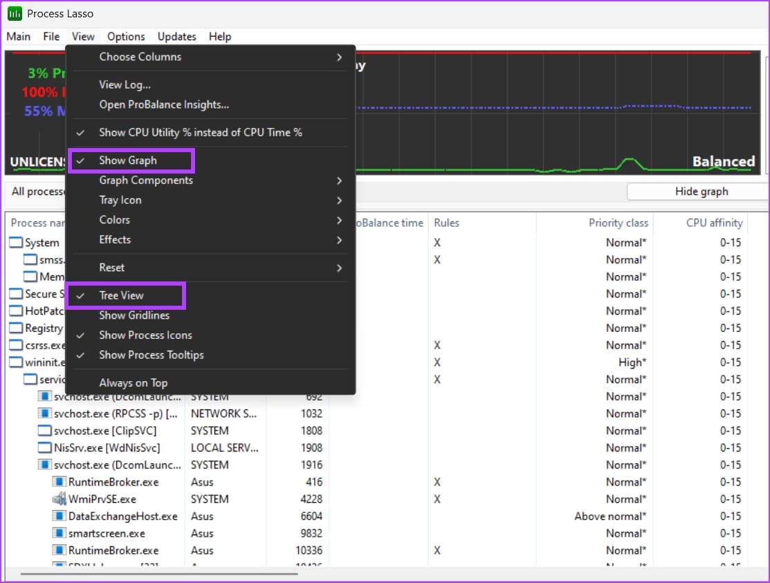 Find-PID-Using-Process-Lasso أفضل 5 طرق للعثور على معرف عملية التطبيق في Windows 11