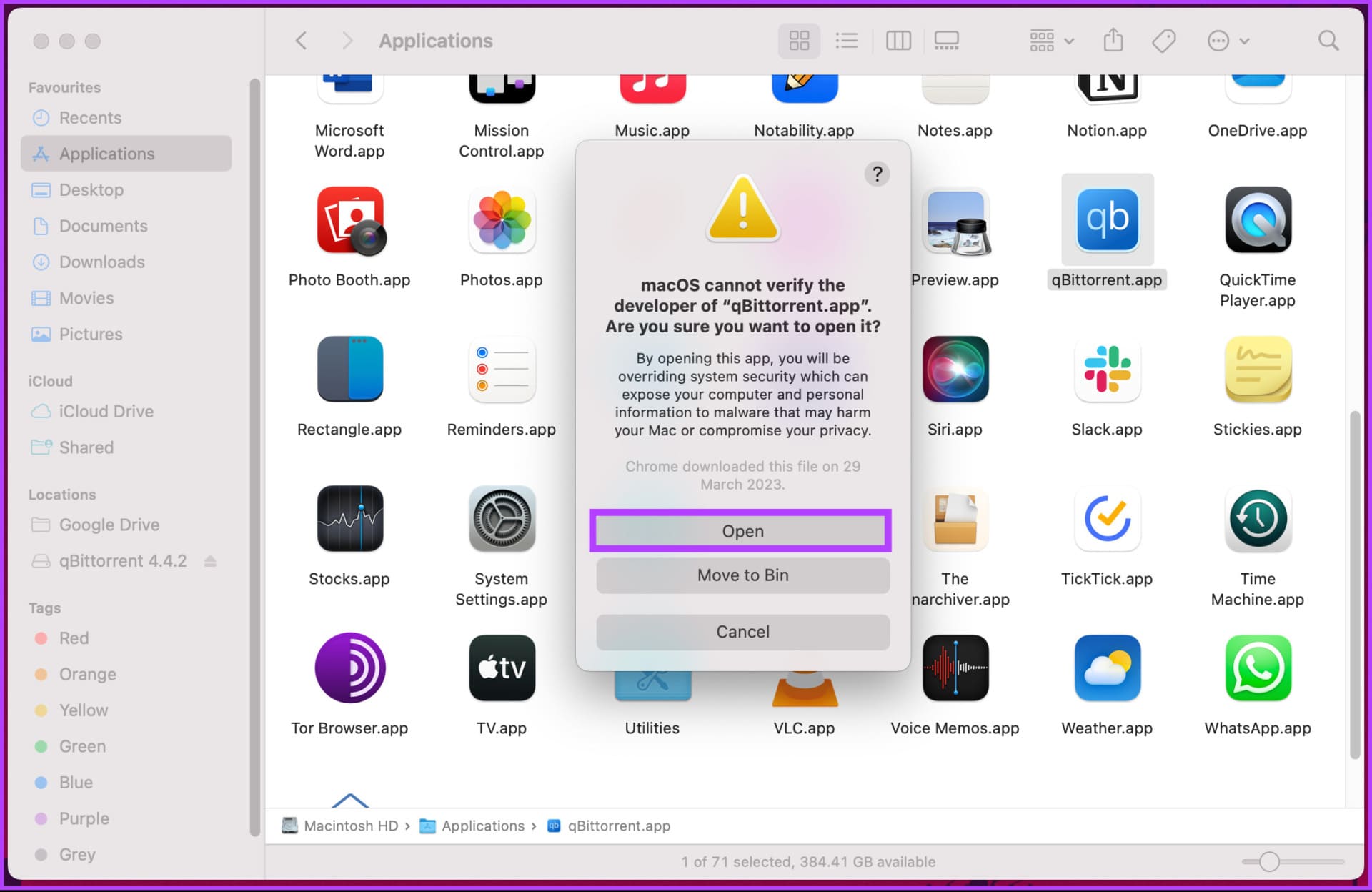 Fix-macOS-Cannot-Verify-That-This-App-Is-Free-From-Malware_6 4 إصلاحات لـ "يتعذر على macOS التحقق من خلو هذا التطبيق من البرامج الضارة"