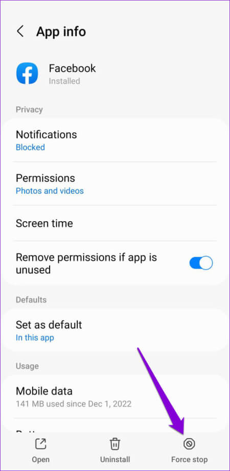 Force-Stop-the-Facebook-App-500x1024-1 أفضل 8 طرق لإصلاح عدم تحميل تعليقات Facebook