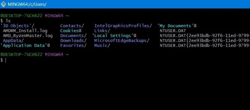 Git-Bash-Windows-Commands-in-Console-800x353.jpg كيفية تثبيت Git و Git Bash في Windows