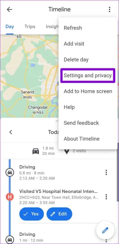 Google-Maps-Timeline-Settings-500x1024-1 أهم 7 إصلاحات لعدم عمل الخط الزمني لـ Google Maps على Android و iPhone