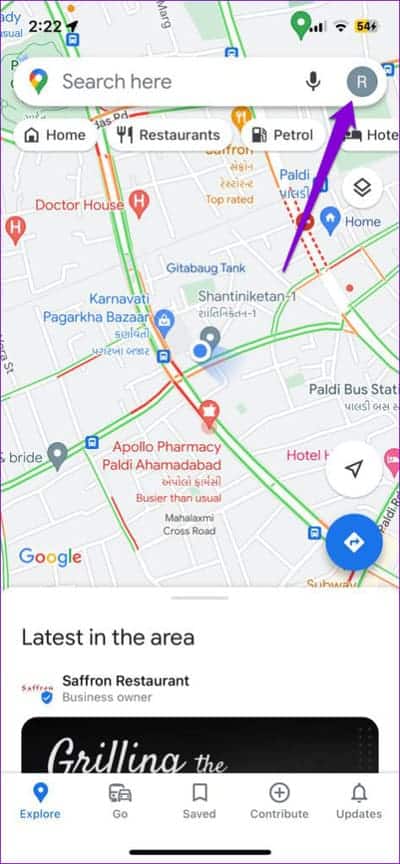 Google-Maps-on-iPhone-2-474x1024-1 أهم 7 إصلاحات لعدم عمل الخط الزمني لـ Google Maps على Android و iPhone