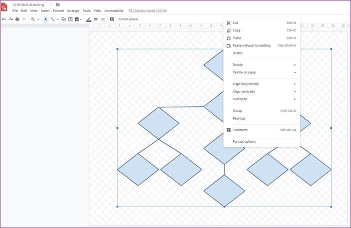 كيفية تجميع العناصر في Google Drawings - %categories