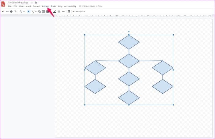 كيفية تجميع العناصر في Google Drawings - %categories