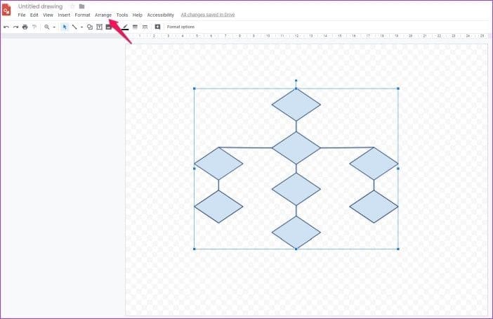 كيفية تجميع العناصر في Google Drawings - %categories