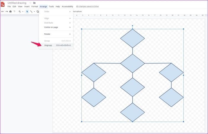 كيفية تجميع العناصر في Google Drawings - %categories