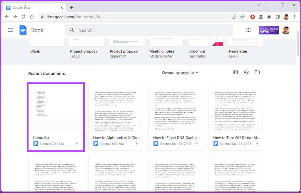 Comment utiliser l'ordre alphabétique dans Google Docs‍ Web et Mobile ...