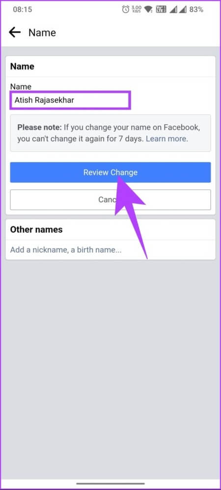 How-to-Change-Your-Name-and-Username-on-Facebook_17-463x1024-1 كيفية تغيير اسمك واسم المستخدم على Facebook