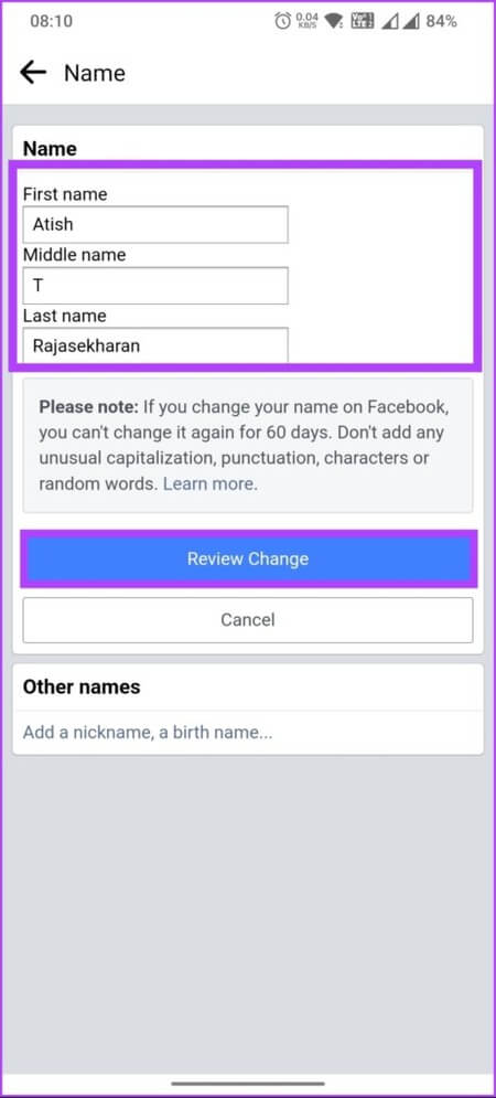 كيفية تغيير اسمك واسم المستخدم على Facebook - %categories