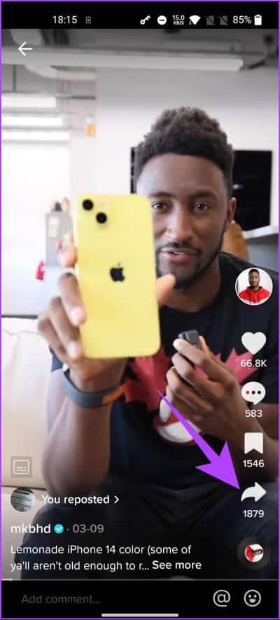 How-to-Repost-and-Undo-Repost-on-TikTok_21 كيفية إعادة النشر والتراجع عن إعادة النشر على TikTok