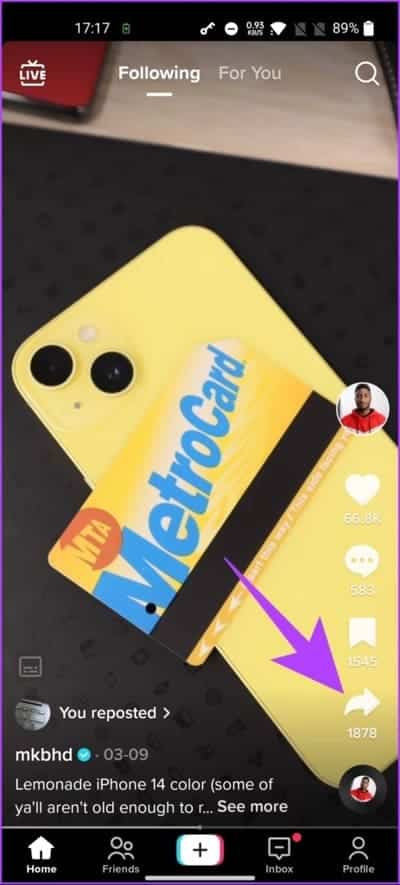 How-to-Repost-and-Undo-Repost-on-TikTok_9-463x1024-1 كيفية إعادة النشر والتراجع عن إعادة النشر على TikTok