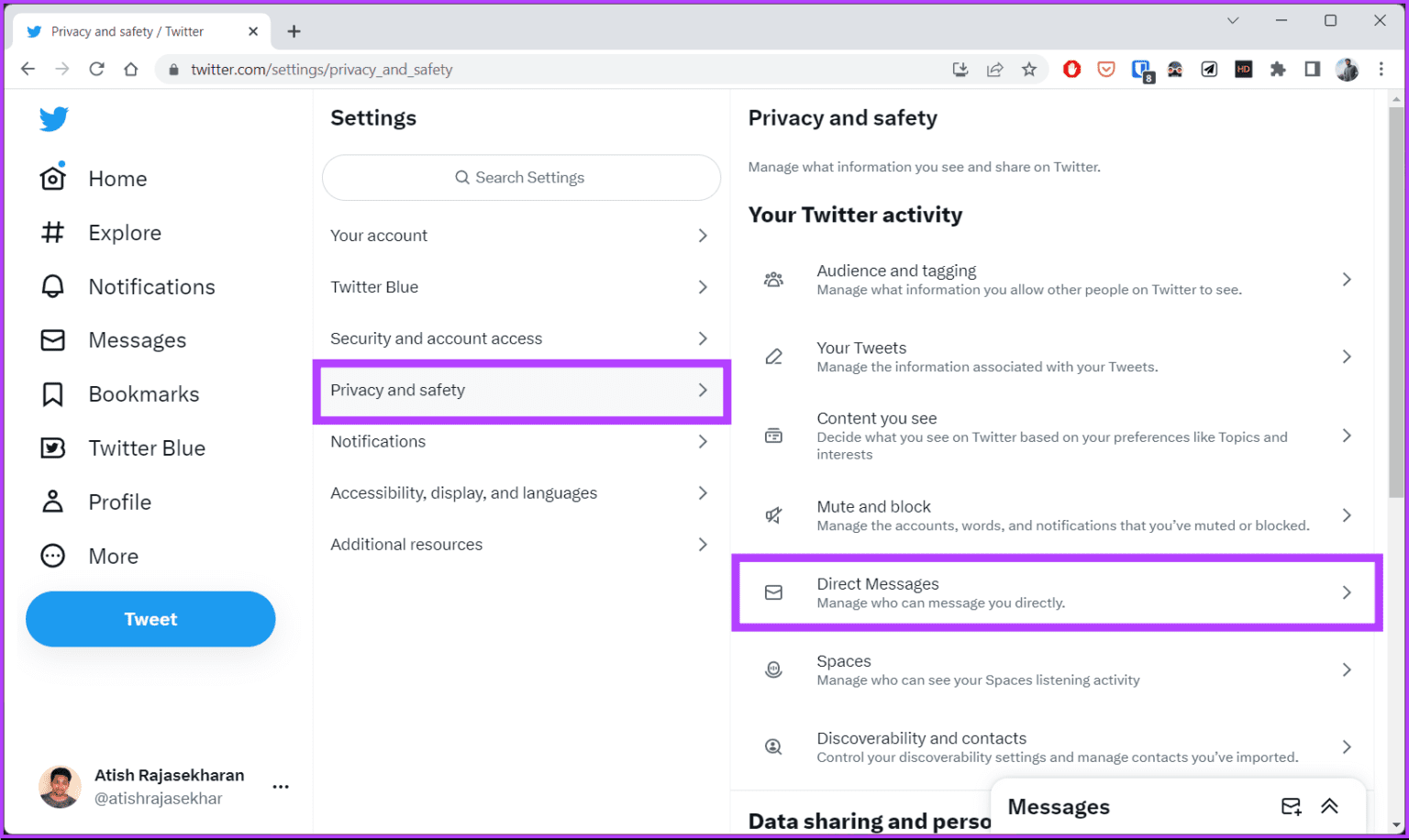 3 طرق لإيقاف تشغيل الرسائل الخاصّة على Twitter - %categories