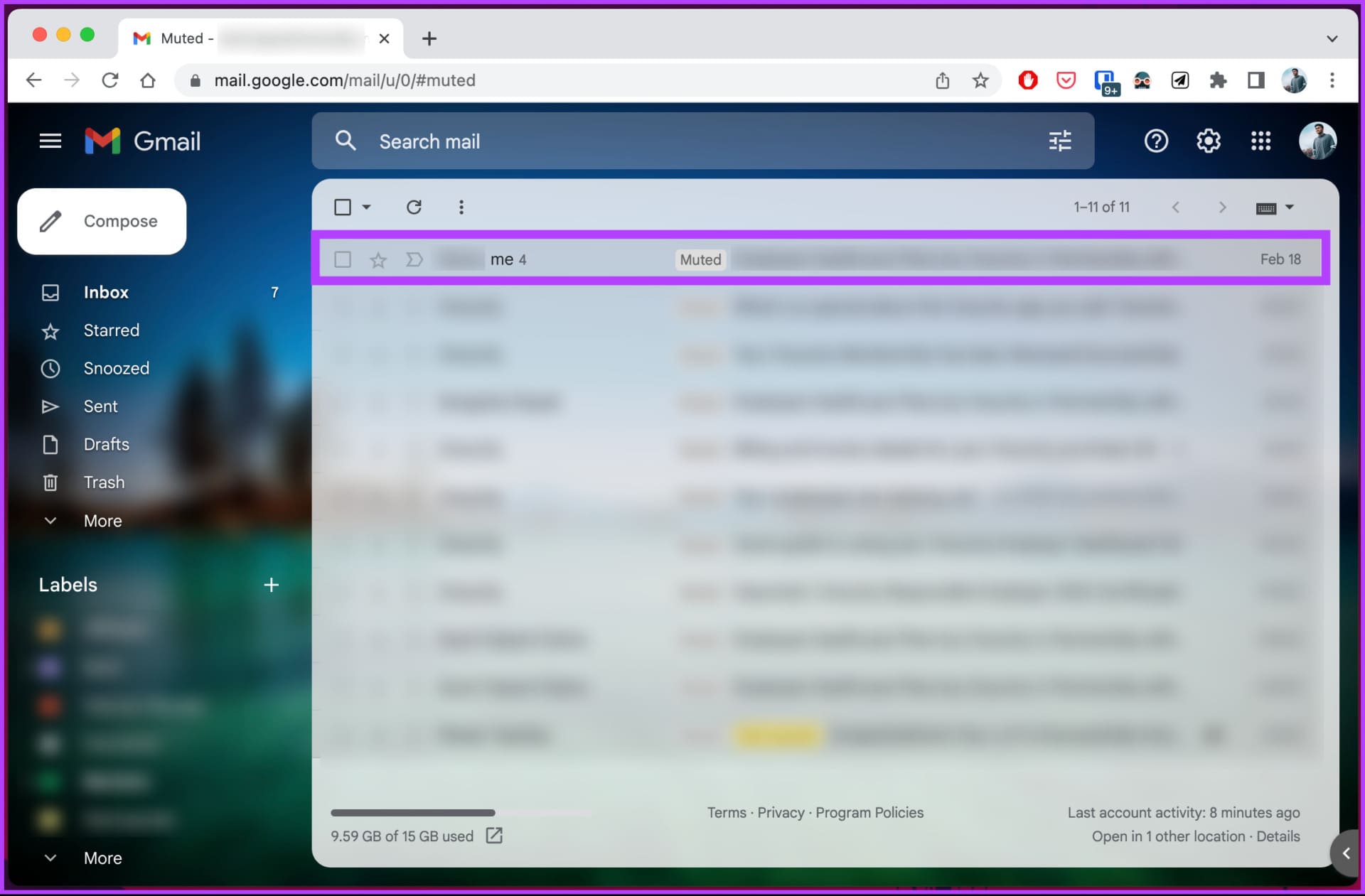 How-to-Unmute-Email-in-Gmail_16 كيفية إلغاء كتم رسائل البريد الإلكتروني في Gmail على سطح المكتب أو الهاتف المحمول