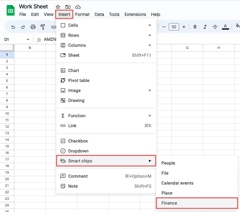 Insert-Smart-Chips-Finance-Google-Sheets.jpg كيفية تتبع الأسهم في Google Sheets