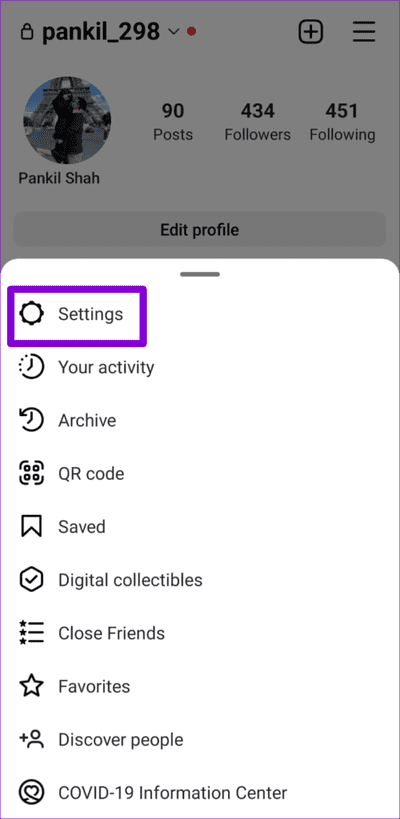 Instagram-App-Settings-1-500x1024-1 أفضل 7 طرق لإصلاح عدم عمل روابط Instagram على Android و iPhone