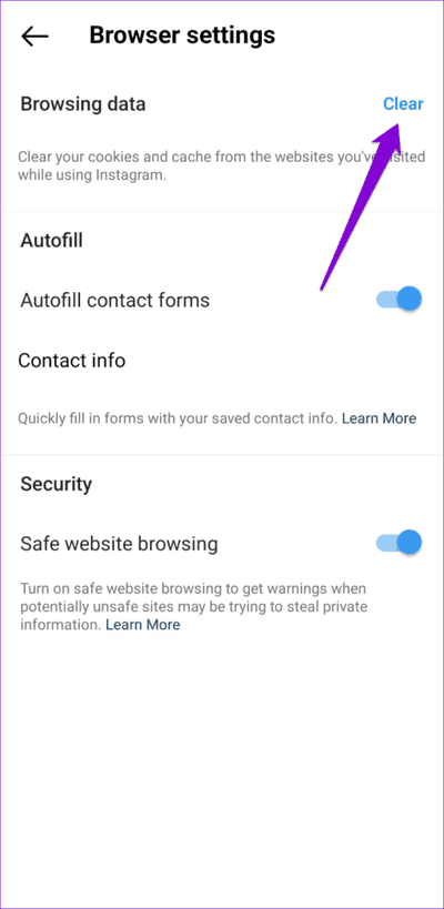 Instagram-In-App-Browser-Data-500x1024-1 أفضل 7 طرق لإصلاح عدم عمل روابط Instagram على Android و iPhone