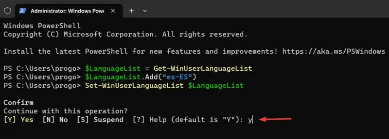 Keyboard-Language-Type-y-and-press-enter-800x287.jpg كيفية إضافة لوحة مفاتيح لغة جديدة في Windows