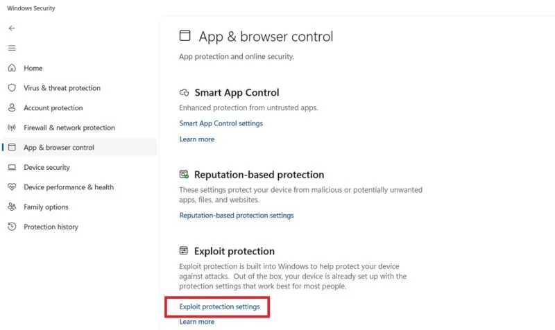 Keyloggers-Windows-Exploit-Protection-Settings-800x476.jpg كيفية الكشف عن Keyloggers في أنظمة Windows