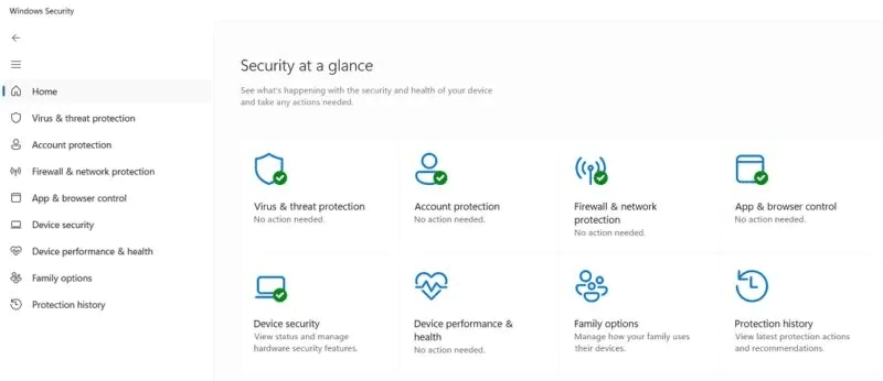 Keyloggers-Windows-Security-at-a-Glance-Green-Checks-800x346.jpg كيفية الكشف عن Keyloggers في أنظمة Windows