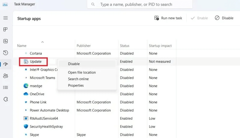 Keyloggers-Windows-Task-Manager-Startup-Apps-Disabled-800x459.jpg كيفية الكشف عن Keyloggers في أنظمة Windows
