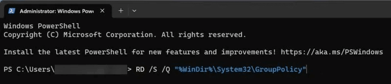 Local-Group-Policy-Executing-a-Command-2-800x173.jpg كيفية إعادة تعيين إعدادات نهج المجموعة في Windows