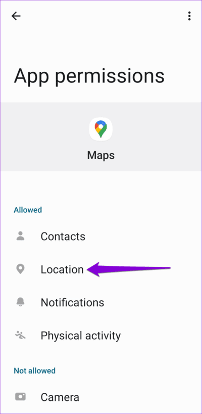 Location-Permission-for-Google-Maps-on-Android-500x1024-3 أهم 7 إصلاحات لعدم عمل الخط الزمني لـ Google Maps على Android و iPhone