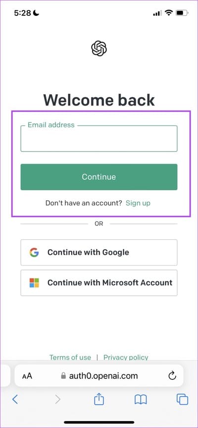 Login-OpenAI كيفية استخدام ChatGPT مع Siri على iPhone