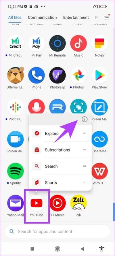 Long-Press-for-App-Info-2 كيفية إصلاح مشكلة جودة YouTube غير المتوفرة على iOS و Android