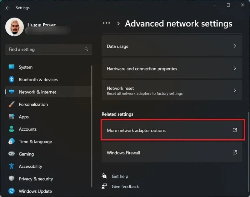 More-network-adapter-options-settings-800x632.jpg كيفية إصلاح خطأ "تم قطع اتصالك" على Windows