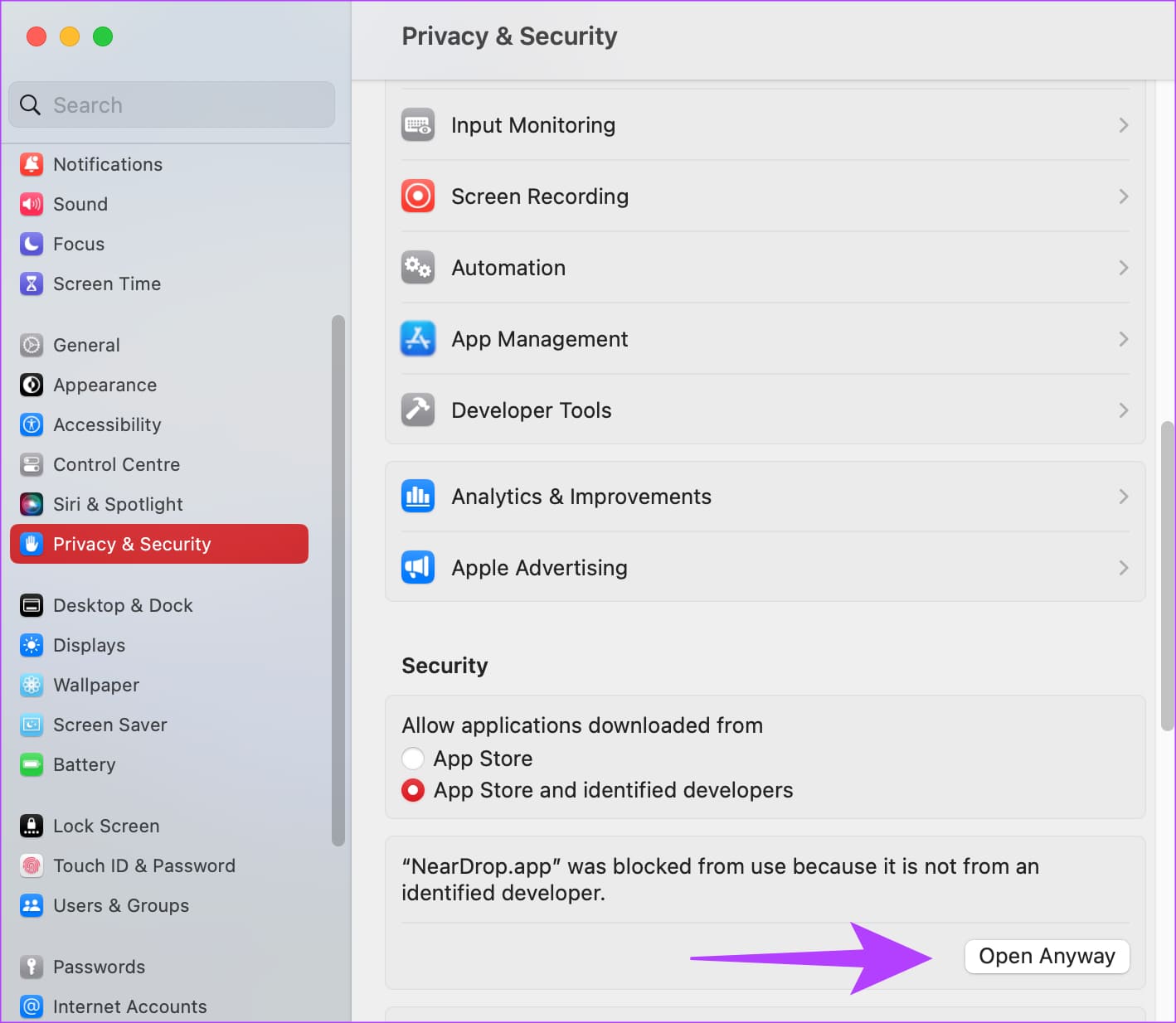 Nearby-Share-Mac-7 كيفية استخدام ميزة Nearby Share على Mac لنقل الملفات من Android