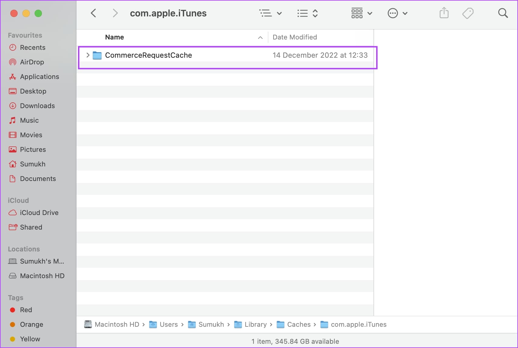 Open-Cache-Folder كيفية مسح ذاكرة التخزين المؤقت لـ Apple Music على Android و iPhone و Mac
