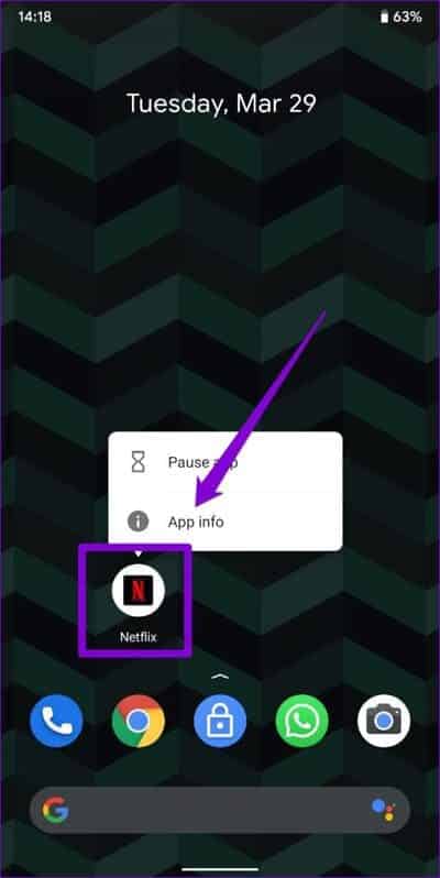 Open-Netflix-App-Info-1-513x1024-1 أفضل 9 طرق لإصلاح شاشة Netflix السوداء مع مشكلة في الصوت على الهاتف المحمول وسطح المكتب