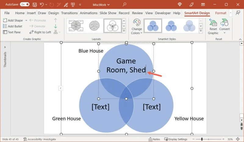 Placeholder-Text-PowerPoint-800x467.jpg كيفية إنشاء مخطط Venn في Microsoft PowerPoint