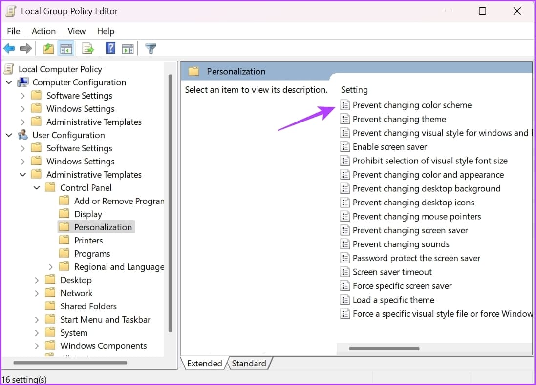 Prevent-changing-color-scheme-policy أفضل 6 طرق لإصلاح Windows 11 عالق في الوضع المظلم