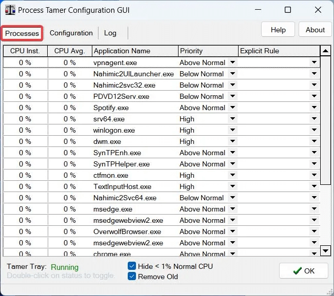 Processes-tab-1.jpg كيفية الحد من استخدام وحدة المعالجة المركزية للتطبيق في Windows