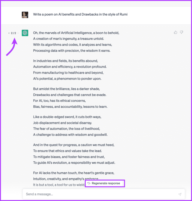 Regenerate-Response-for-your-ChatGPT-prompts-2-768x801-1 7 نصائح لكتابة فعالة لموجهات ChatGPT للحصول على أفضل النتائج