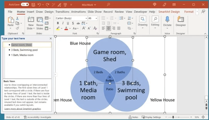 Remove-Circle-Venn-Diagram-PowerPoint-800x461.jpg كيفية إنشاء مخطط Venn في Microsoft PowerPoint