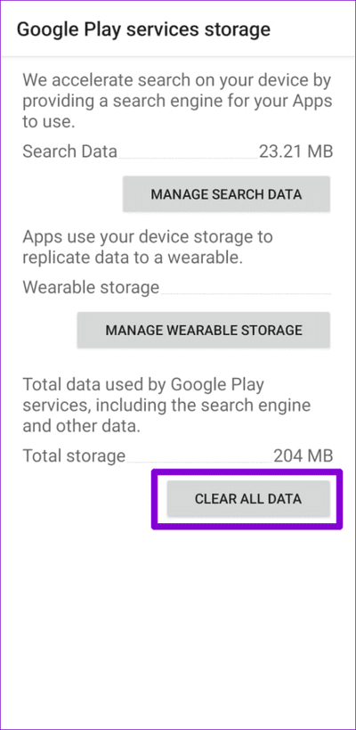 Reset-Google-Play-Services-on-Android-500x1024-1 أهم 7 إصلاحات لعدم عمل الخط الزمني لـ Google Maps على Android و iPhone