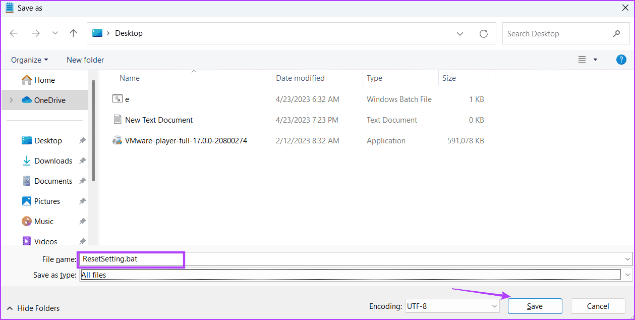 Reset-Settings-App-Using-Batch-File-3 أفضل 4 طرق لإعادة تعيين تطبيق الإعدادات في Windows 10 و Windows 11