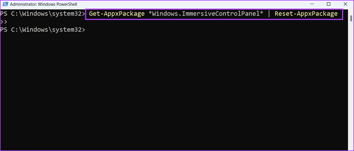Reset-Settings-App-Using-PowerShell-3 أفضل 4 طرق لإعادة تعيين تطبيق الإعدادات في Windows 10 و Windows 11
