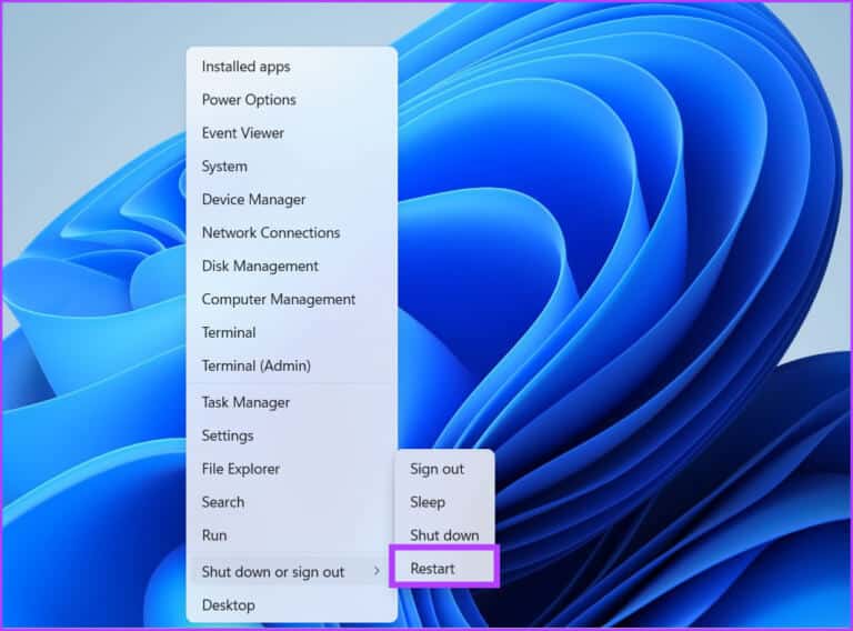 Restart-windows-2-2-768x568-1 أفضل 7 طرق لإصلاح خطأ لا يمكن الوصول إلى Smartscreen في الوقت الحالي على Windows 11