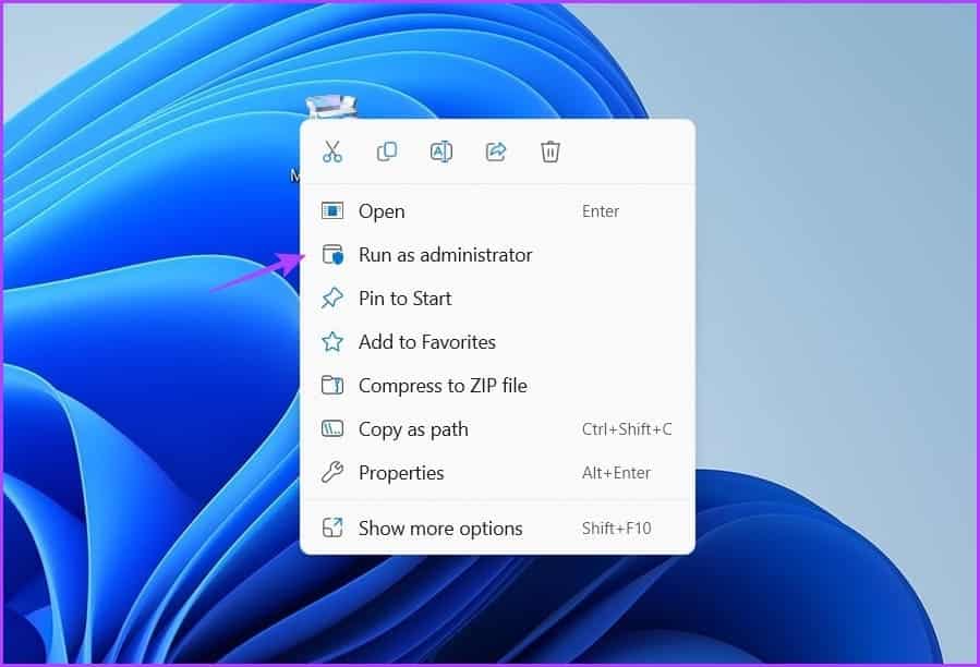 Run-as-admin-4-1 7 طرق سريعة لإصلاح خطأ "تأكد من أن المجلد المؤقت temp الخاص بك صالح" على Windows 11