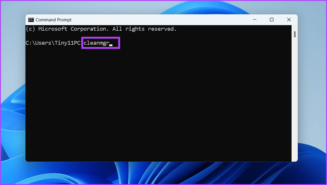 Run-diskcleanup-cmd-2 9 طرق سريعة لتشغيل تنظيف القرص Disk Cleanup في Windows 11