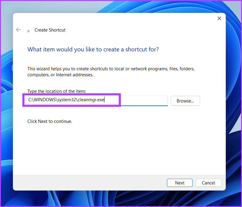 Run-diskcleanup-shortcut-2 9 طرق سريعة لتشغيل تنظيف القرص Disk Cleanup في Windows 11