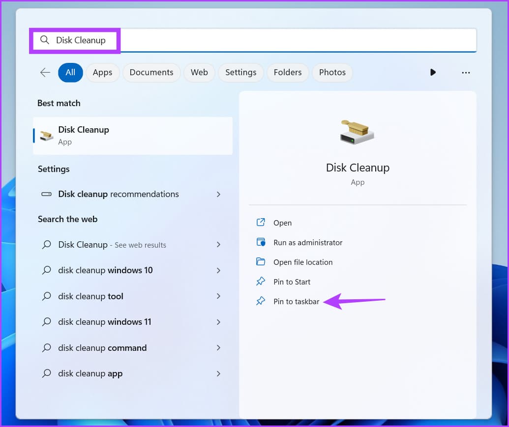 Run-diskcleanup-start 9 طرق سريعة لتشغيل تنظيف القرص Disk Cleanup في Windows 11