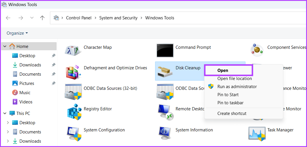Run-diskcleanup-windowstools2 9 طرق سريعة لتشغيل تنظيف القرص Disk Cleanup في Windows 11