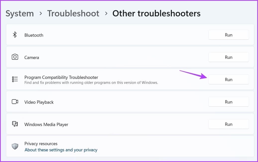 Run-option-2 4 أفضل الطرق لتشغيل مستكشف أخطاء توافق البرامج ومصلحها على Windows 10 و Windows 11
