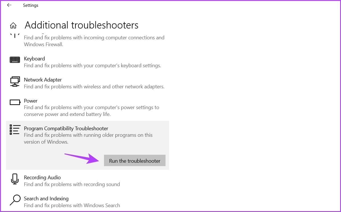 Run-the-troubleshooter 4 أفضل الطرق لتشغيل مستكشف أخطاء توافق البرامج ومصلحها على Windows 10 و Windows 11