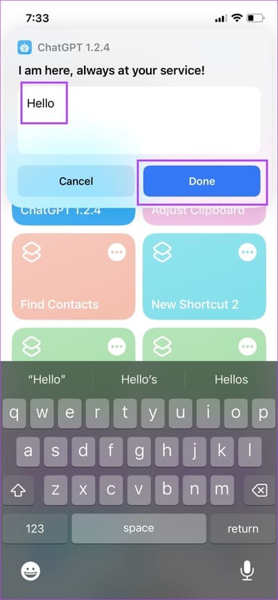 Sample-Message كيفية استخدام ChatGPT مع Siri على iPhone